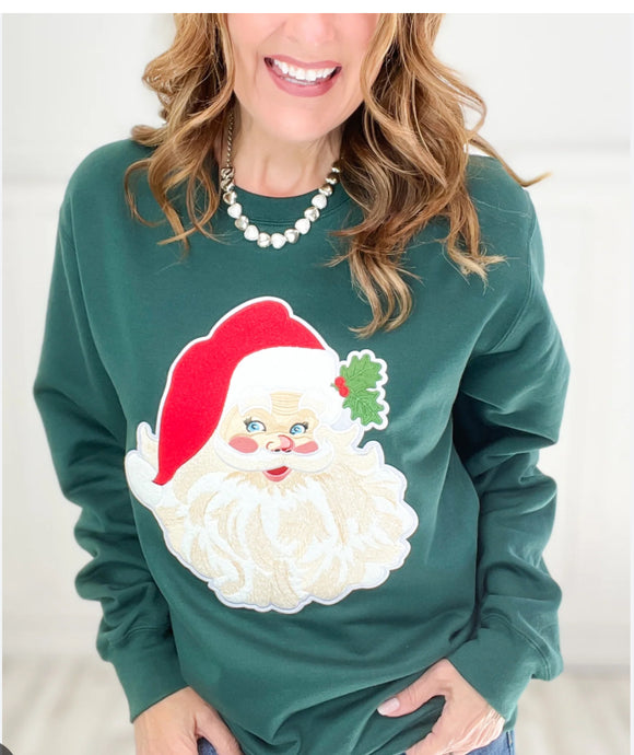 3 Santa Chenille Sweatshirt