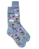 Men's Don't Mess With Texas Bamboo Blend Novelty Crew Sock