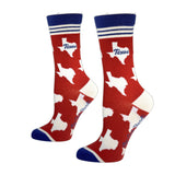 Texas Shapes in Red and Blue Women's Socks