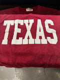 TEXAS corded light weight crewneck sweatshirt with stretch