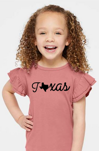 Texas Toddler Flutter Sleve Tee T-shirt