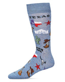 Men's Don't Mess With Texas Bamboo Blend Novelty Crew Sock